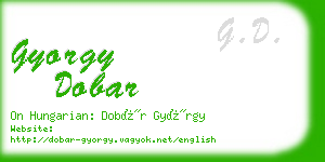 gyorgy dobar business card